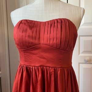 Rust color strapless dress / Never worn